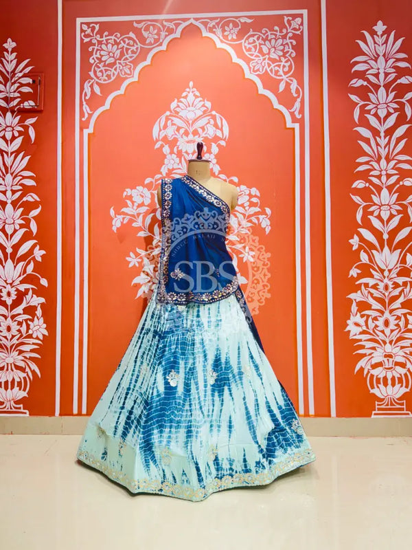 CHINON SHIBORI HANDWORK GOTA PATTI LEHENGA