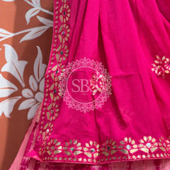 CHINON SHIBORI HANDWORK GOTA PATTI LEHENGA