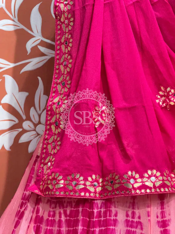 CHINON SHIBORI HANDWORK GOTA PATTI LEHENGA