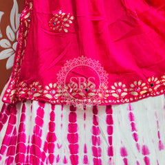 CHINON SHIBORI HANDWORK GOTA PATTI LEHENGA