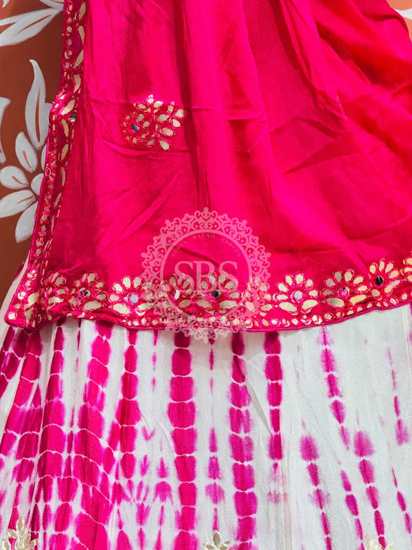 CHINON SHIBORI HANDWORK GOTA PATTI LEHENGA