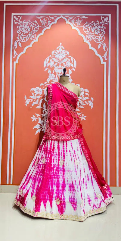CHINON SHIBORI HANDWORK GOTA PATTI LEHENGA
