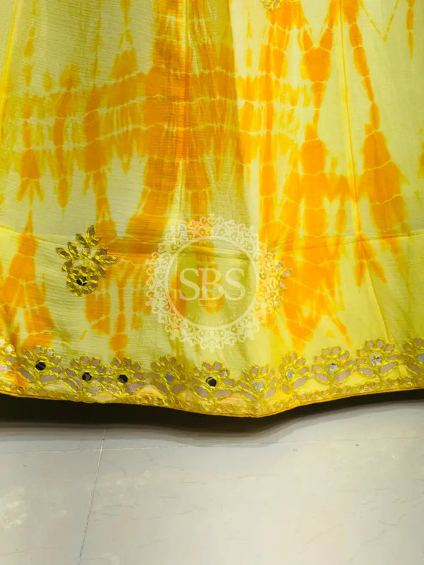 CHINON SHIBORI HANDWORK GOTA PATTI LEHENGA