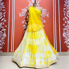 CHINON SHIBORI HANDWORK GOTA PATTI LEHENGA