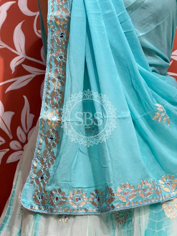 CHINON SHIBORI HANDWORK GOTA PATTI LEHENGA
