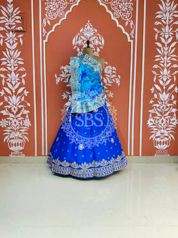 CHINON SHIBORI HANDWORK GOTA PATTI LEHENGA