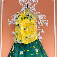 CHINON SHIBORI HANDWORK GOTA PATTI LEHENGA