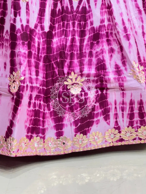 CHINON SHIBORI HANDWORK GOTA PATTI LEHENGA