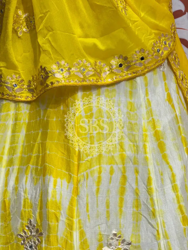 CHINON SHIBORI HANDWORK GOTA PATTI LEHENGA