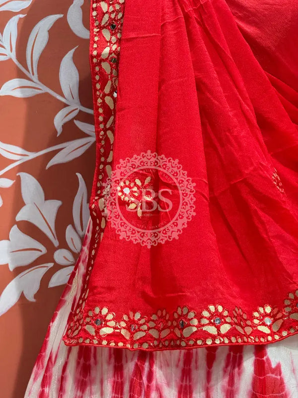 CHINON SHIBORI HANDWORK GOTA PATTI LEHENGA