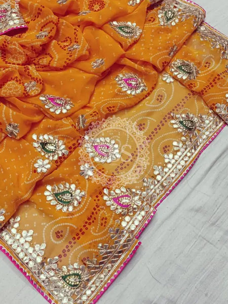 CHUNARI PEELIYA SAREE