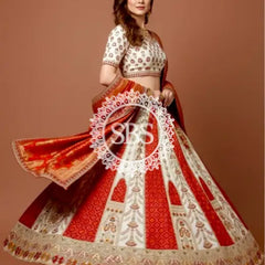COSMOS BANARSI HEAVY HANDWORK LEHENGA