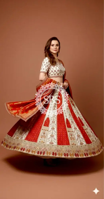 COSMOS BANARSI HEAVY HANDWORK LEHENGA