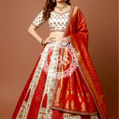 COSMOS BANARSI HEAVY HANDWORK LEHENGA
