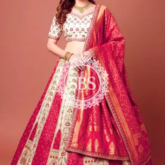 COSMOS BANARSI HEAVY HANDWORK LEHENGA
