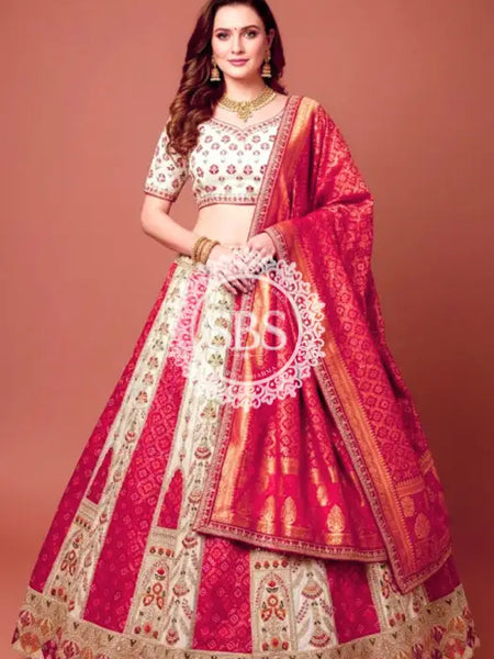 COSMOS BANARSI HEAVY HANDWORK LEHENGA