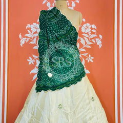 COSMOS TISSUE PURE BHANDEJ GEORGETTE DUPATTA LEHENGA