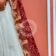 COSMOS TISSUE SILK LEHENGA WITH GHATCHOLA DUPATTA
