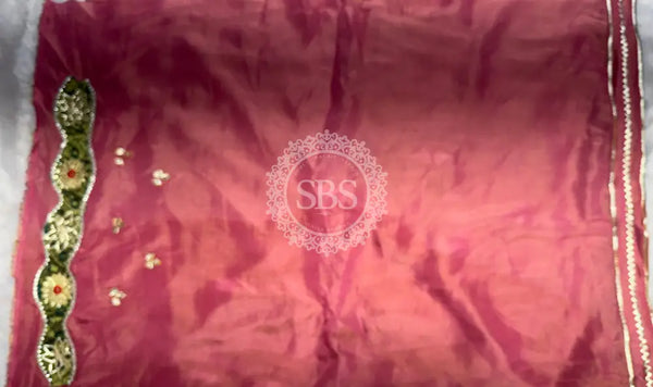 COSMOS TISSUE SILK LEHENGA WITH GHATCHOLA DUPATTA