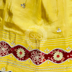 COSMOS TISSUE SILK LEHENGA WITH GHATCHOLA DUPATTA
