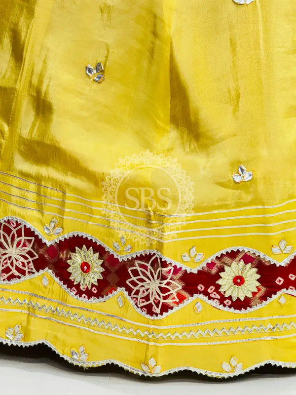 COSMOS TISSUE SILK LEHENGA WITH GHATCHOLA DUPATTA