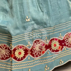 COSMOS TISSUE SILK LEHENGA WITH GHATCHOLA DUPATTA