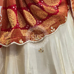 COSMOS TISSUE SILK LEHENGA WITH GHATCHOLA DUPATTA