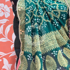 COSMOS TISSUE SILK LEHENGA WITH GHATCHOLA DUPATTA