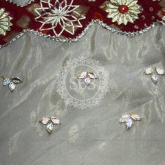 COSMOS TISSUE SILK LEHENGA WITH GHATCHOLA DUPATTA