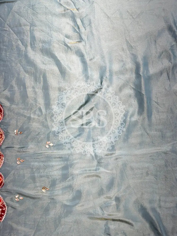 COSMOS TISSUE SILK LEHENGA WITH GHATCHOLA DUPATTA