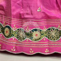 COSMOS TISSUE SILK LEHENGA WITH GHATCHOLA DUPATTA