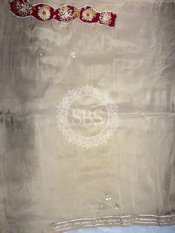 COSMOS TISSUE SILK LEHENGA WITH GHATCHOLA DUPATTA