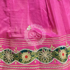 COSMOS TISSUE SILK LEHENGA WITH GHATCHOLA DUPATTA
