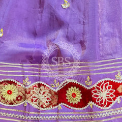 COSMOS TISSUE SILK LEHENGA WITH GHATCHOLA DUPATTA