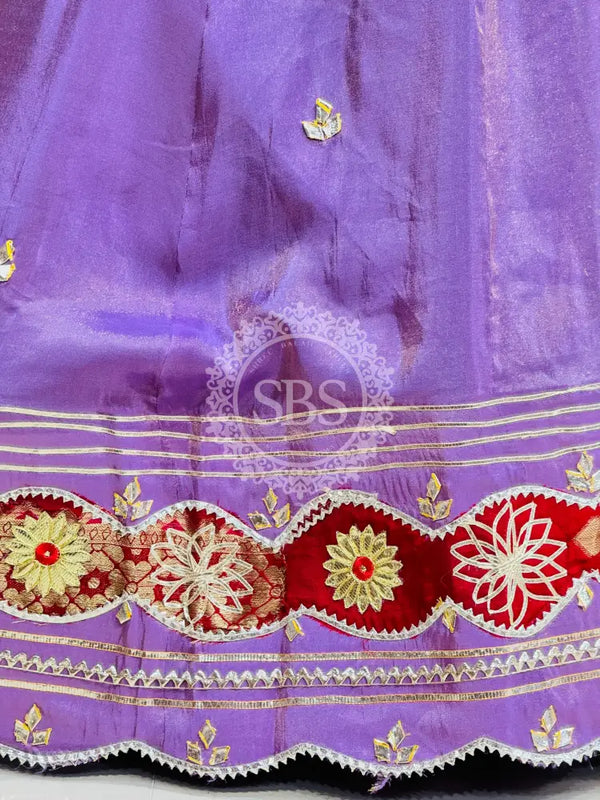 COSMOS TISSUE SILK LEHENGA WITH GHATCHOLA DUPATTA