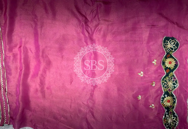 COSMOS TISSUE SILK LEHENGA WITH GHATCHOLA DUPATTA