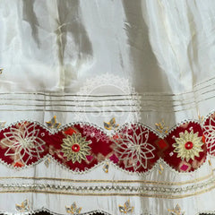 COSMOS TISSUE SILK LEHENGA WITH GHATCHOLA DUPATTA