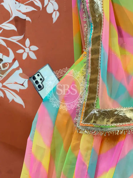 COTTON CANDY 7 metre Lehenga Multi / Free Size