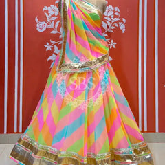 COTTON CANDY 7 metre Lehenga Multi / Free Size