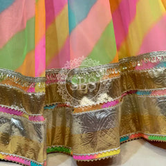 COTTON CANDY 7 metre Lehenga Multi / Free Size