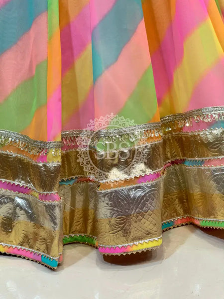 COTTON CANDY 7 metre Lehenga Multi / Free Size