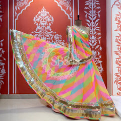 COTTON CANDY 7 metre Lehenga Multi / Free Size