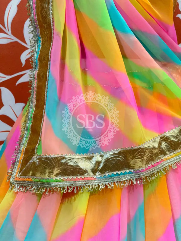 COTTON CANDY 7 metre Lehenga Multi / Free Size