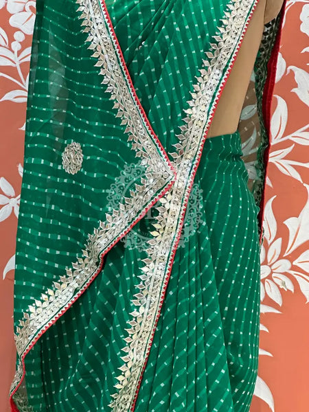CXC GEORGETTE MOTHRA SILVER WORK SAREE