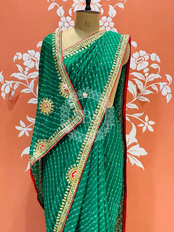 CXC GEORGETTE MOTHRA SILVER WORK SAREE