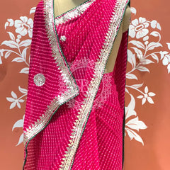 CXC GEORGETTE MOTHRA SILVER WORK SAREE