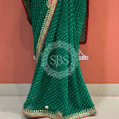 CXC GEORGETTE MOTHRA SILVER WORK SAREE