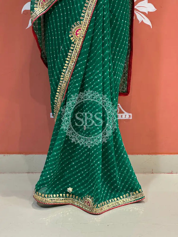 CXC GEORGETTE MOTHRA SILVER WORK SAREE