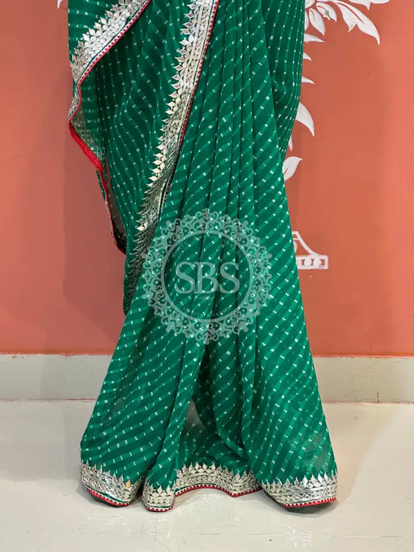 CXC GEORGETTE MOTHRA SILVER WORK SAREE