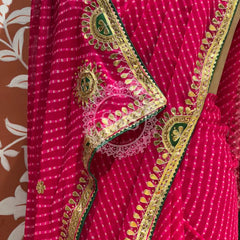 CXC GEORGETTE MOTHRA SILVER WORK SAREE